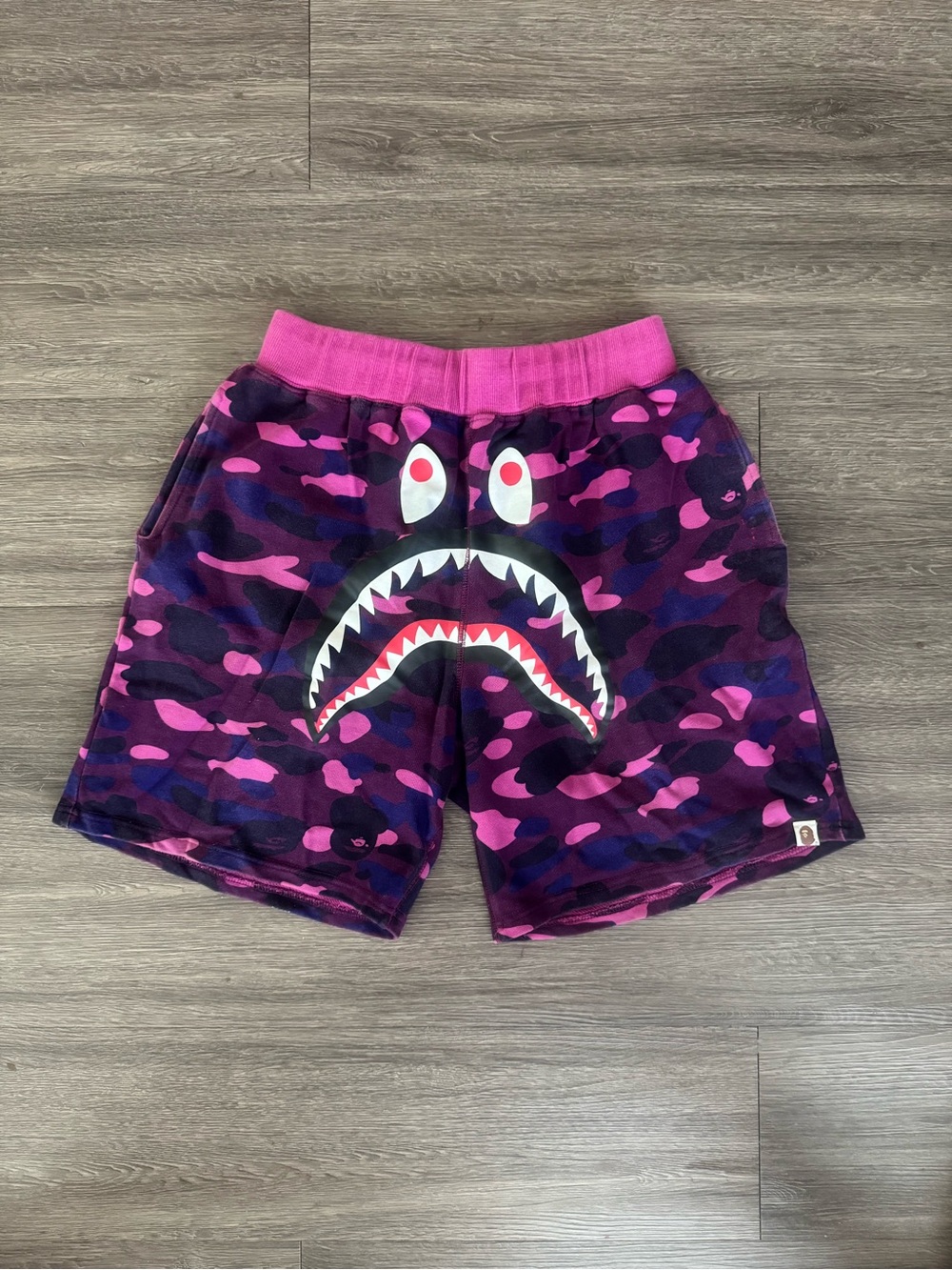 A Bathing Ape Purple Camo Shorts - XL